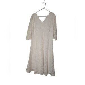 Elegant Cream Midi Dress